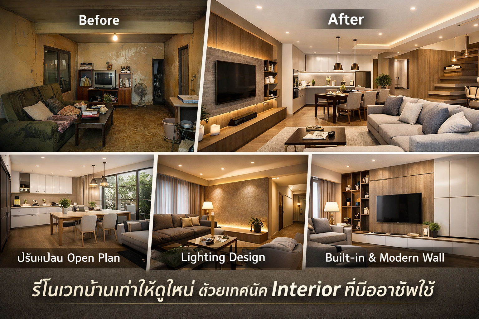 รีโนเวทบ้านเก่าให้ดูใหม่ ด้วยเทคนิค Interior ที่มืออาชีพใช้
