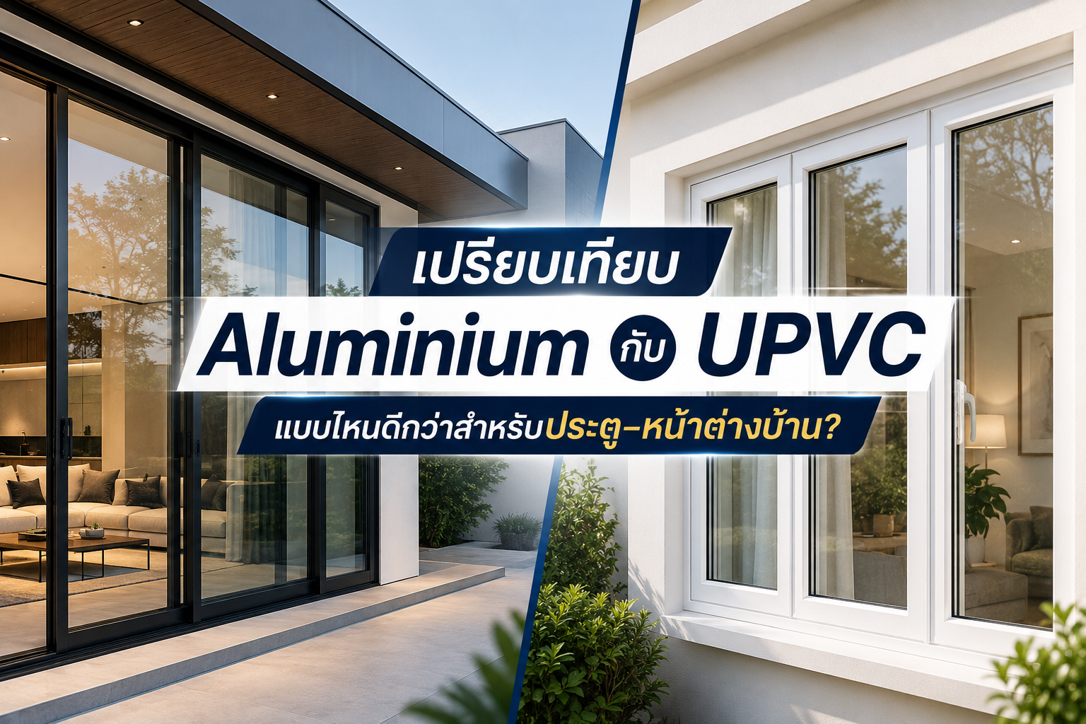 เปรียบเทียบ Aluminium กับ UPVC สำหรับประตูและหน้าต่างบ้านสมัยใหม่