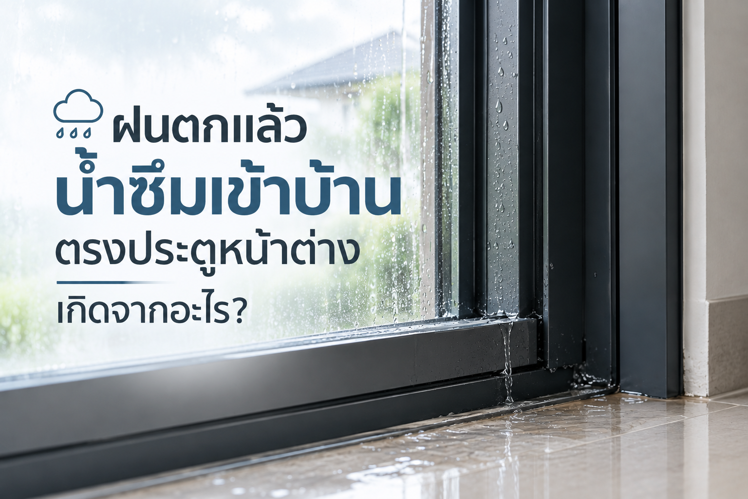 น้ำซึมเข้าบ้านตรงประตูหน้าต่าง